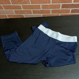 Varsity Navy Capri leggings